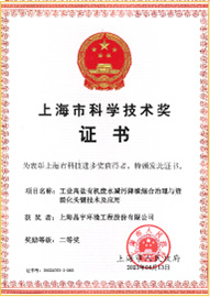 上海市科學(xué)技術(shù)獎證書